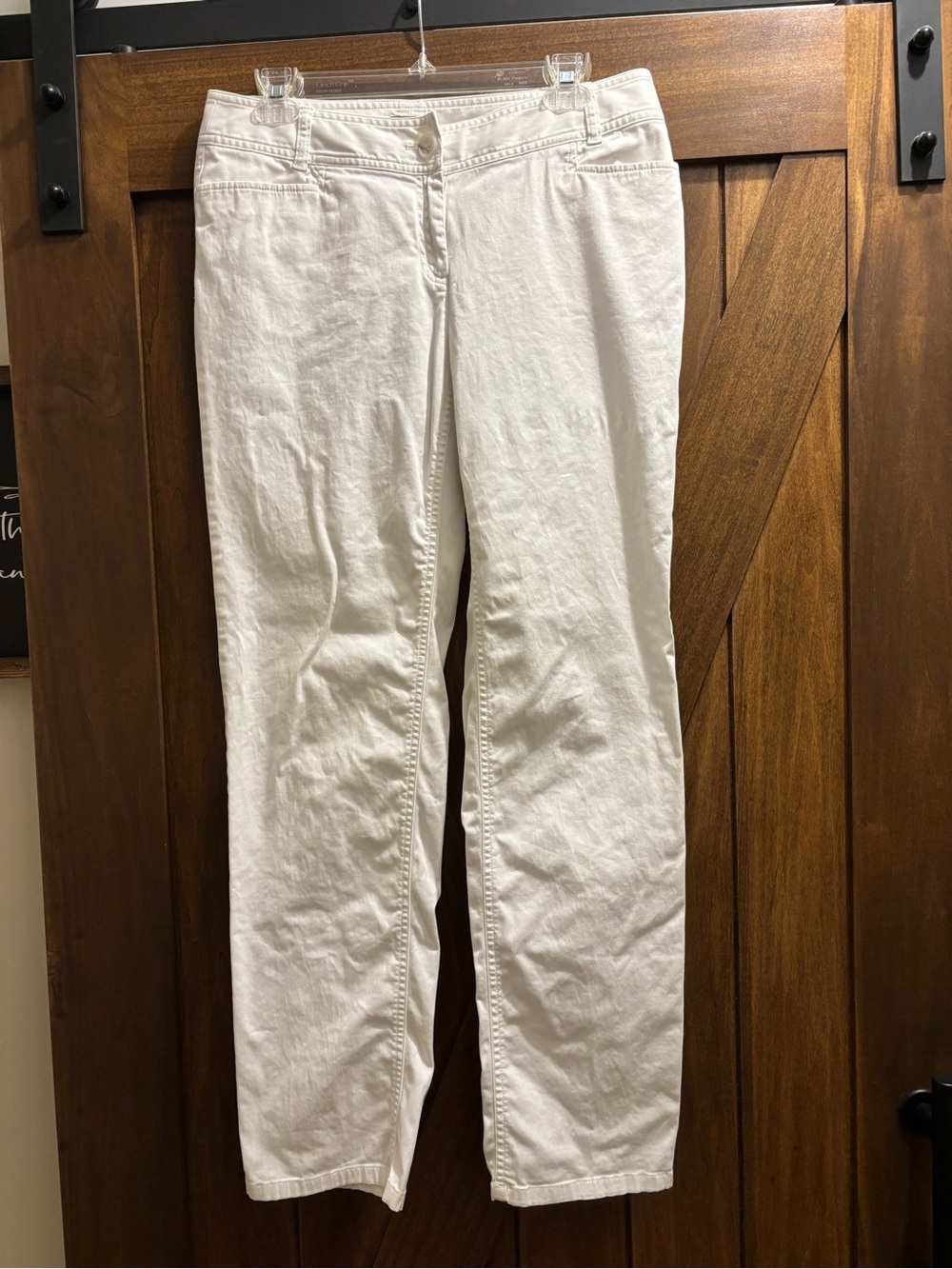 J.Jill Women's White Straight-Leg Pants